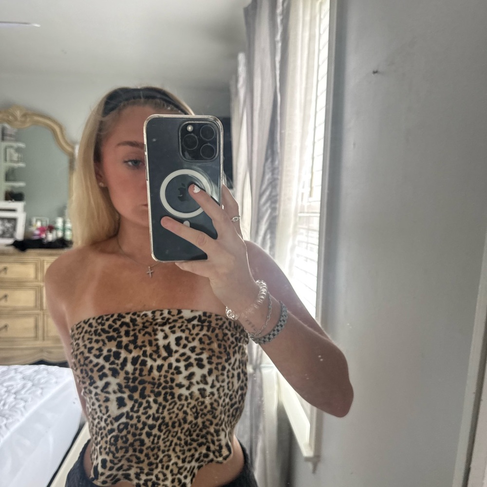 Garage Leopard Print Crop Top